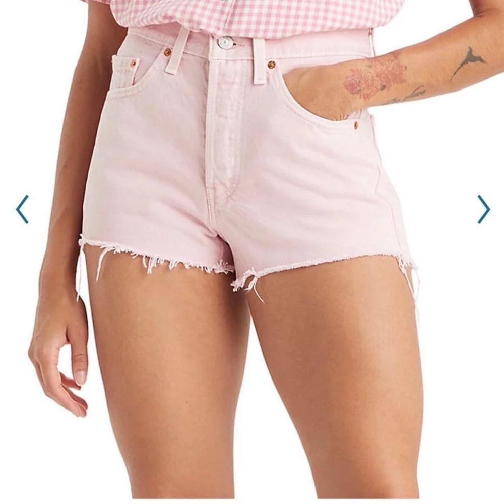 Levi’s 501 High Rise Shorts 29 Pink